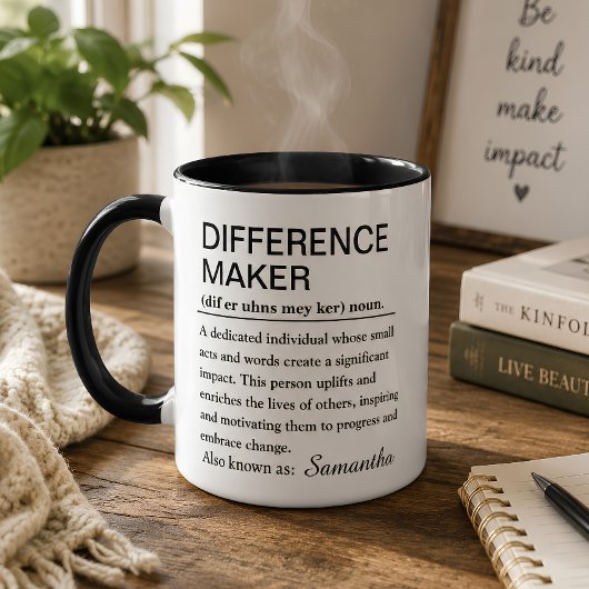 Definitie van verschilmaker mok