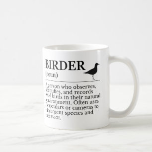 Definitie van vogelaar - waarnemer van wilde vogel koffiemok