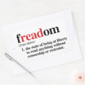 Definitie van vrijheid rechthoekige sticker (Envelop)