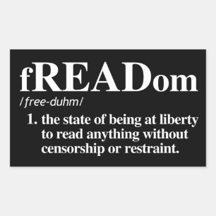 Definitie van vrijheid rechthoekige sticker