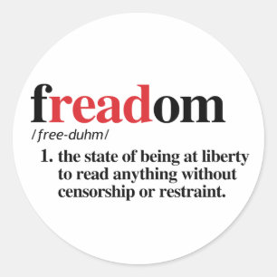 definitie van vrijheid ronde sticker