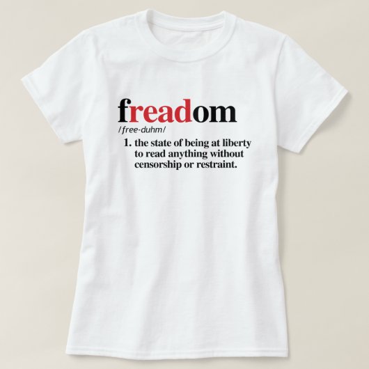definitie van vrijheid t-shirt (Design voorkant)