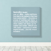 Definitie van Wasserij Crisp Blauw & Wit Canvas Afdruk (Insitu (Houten vloer))