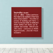 Definitie van Wasserij Crisp Rood & Wit Canvas Afdruk (Insitu (Houten vloer))