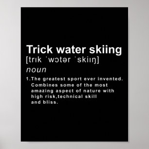 Definitie van waterskietruc poster