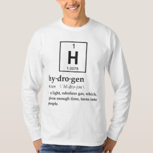 Definitie van waterstof t-shirt