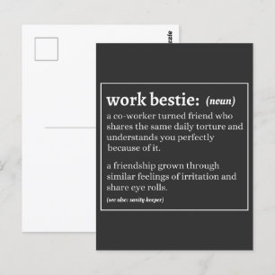Definitie van werk beste vriend(in) briefkaart
