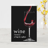 Definitie van WIJN voor verjaardag Kaart (Gele Bloem)