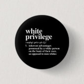 Definitie van wit privilege ronde button 3,2 cm (Voorkant)