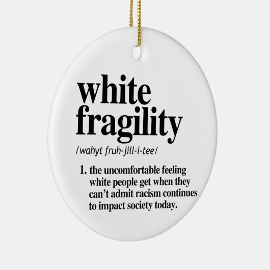 Definitie van witte fragiliteit keramisch ornament (Rechts)