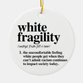 Definitie van witte fragiliteit keramisch ornament (Voorkant)