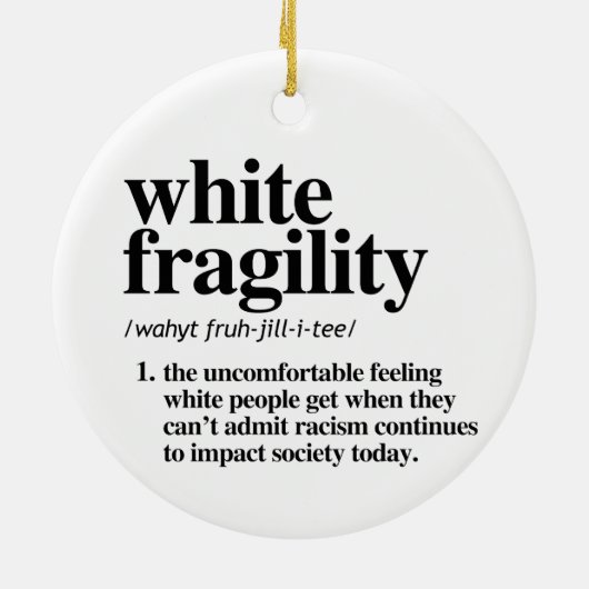 Definitie van witte fragiliteit keramisch ornament (Achterkant)