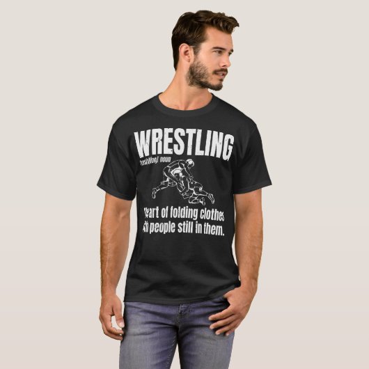 Definitie van Wrestling Funny Wrestler Definitie T-shirt (Voorkant volledig)