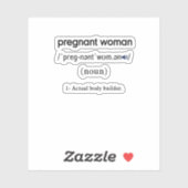 definitie van zwangere vrouw sticker (Vel)