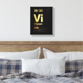Definitie visie | Motivatie Quote Wall Art Canvas Afdruk (Insitu (Slaapkamer))