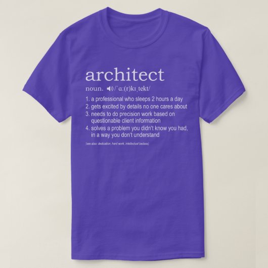 Definitie voor architecten t-shirt (Design voorkant)