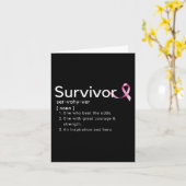 Definitie voor overlevenden van borstkanker kaart (Gele Bloem)