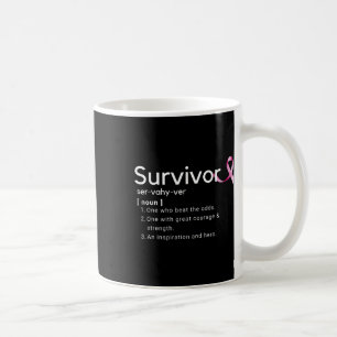 Definitie voor overlevenden van borstkanker koffiemok