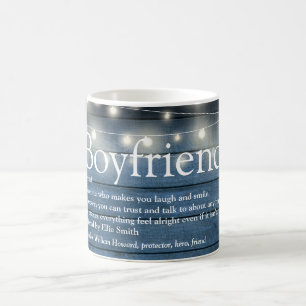 Definitie vriend string lichten blauw rustiek koffiemok