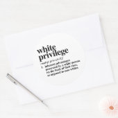 Definitie wit voorrecht ronde sticker (Envelop)