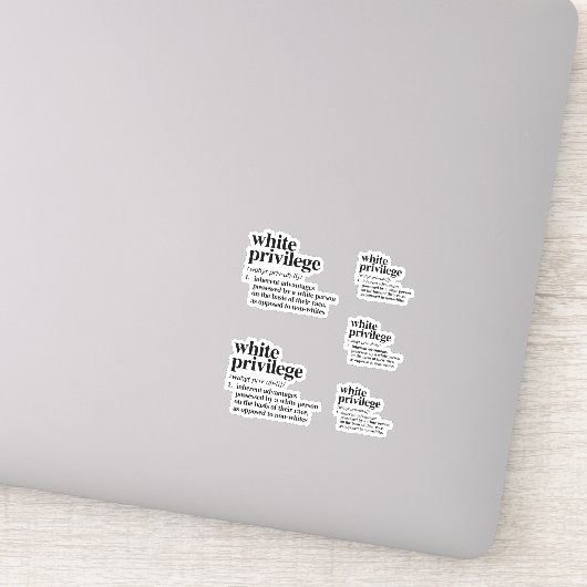 Definitie wit voorrecht sticker (Detail)