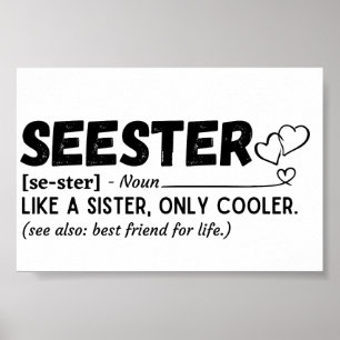 Definitie zuster Funny Seester Poster
