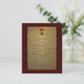 Definitief menu RMS Titanic (Staand voorkant)