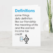 Definities Een grappig denken aan je gedicht Kaart (Voorkant)