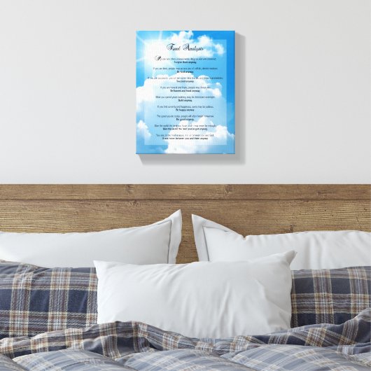 Definitieve analyse: "Doe het hoe dan ook" Canvas Afdruk (Insitu (Slaapkamer))