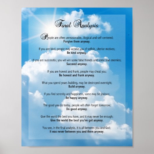 Definitieve analyse: "Doe het hoe dan ook" Poster (Voorkant)