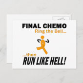 Definitieve chemo loopt als hel - leukemie briefkaart (Voorkant / Achterkant)