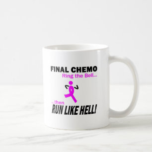 Definitieve chemo run like Hell - Breast Cancer Koffiemok