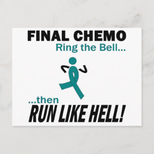 Definitieve chemo run like Hell - Cervical Cancer Briefkaart