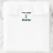 Definitieve chemo run like Hell - Cervical Cancer Ronde Sticker (Tas)