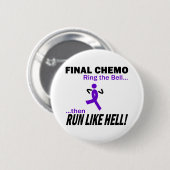 Definitieve Chemo run like Hell - Violet Ribbon Ronde Button 5,7 Cm (Voorkant /achterkant)