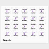 Definitieve Chemo run like Hell - Violet Ribbon Ronde Sticker (Vel)