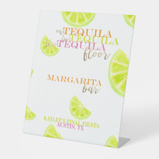 Definitieve Fiesta Margarita Bar Tequila Tabel Reclamebord Met Voetstuk