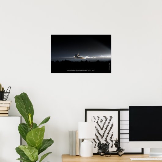 Definitieve landing van Space Shuttle Atlantis Pri Poster (Thuiskantoor)