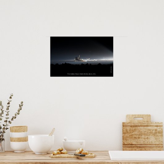 Definitieve landing van Space Shuttle Atlantis Pri Poster (Keuken)