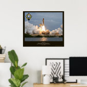 Definitieve Space Shuttle start STS-135 Atlantis Poster (Thuiskantoor)