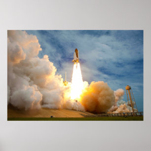 Definitieve start van de missie van de Space Shutt Poster