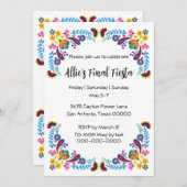 Definitieve uitnodiging van Fiesta Bachelorette (Voorkant / Achterkant)