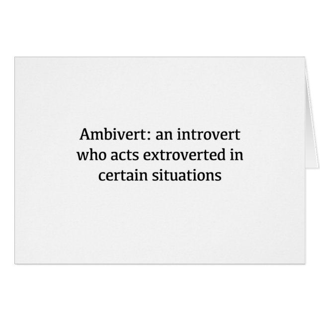 Définition d'ambivert (Devant horizontal)