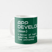 Définition de café App Developer - Mug Humour (Devant gauche)