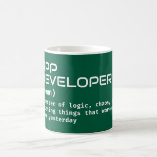 Définition de café App Developer - Mug Humour