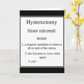 Définition de la carte d'hystérectomie (Fleur jaune)