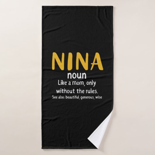 Définition de l'art maternel Nina (Serviette de bain)