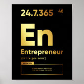 Définition de l'entrepreneur | Affiche motivationn (Devant)