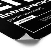 Définition de l'entrepreneur | Affiche motivationn (Coin)