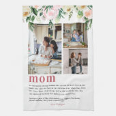 Définition de Maman | Serviette de thé florale 3 p (Vertical)